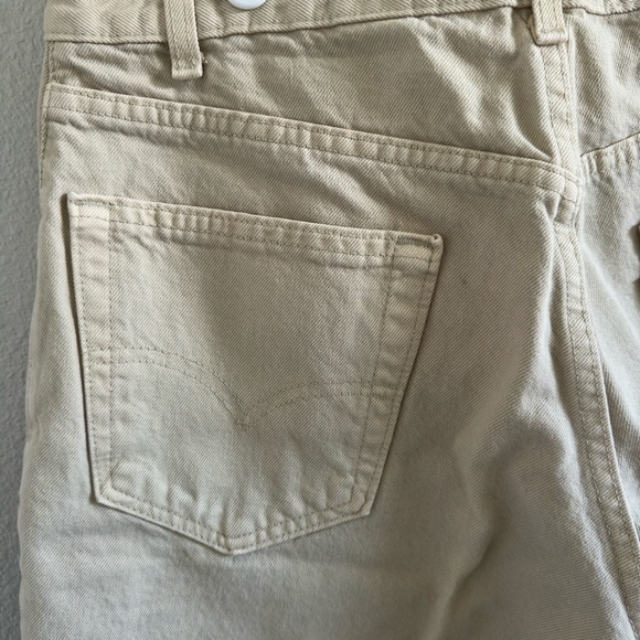 Y2K Vintage Levi’s 550 Relaxed Fit 34 Waist 10” Tan Denim Shorts VG Unisex fit - Picture 6 of 13